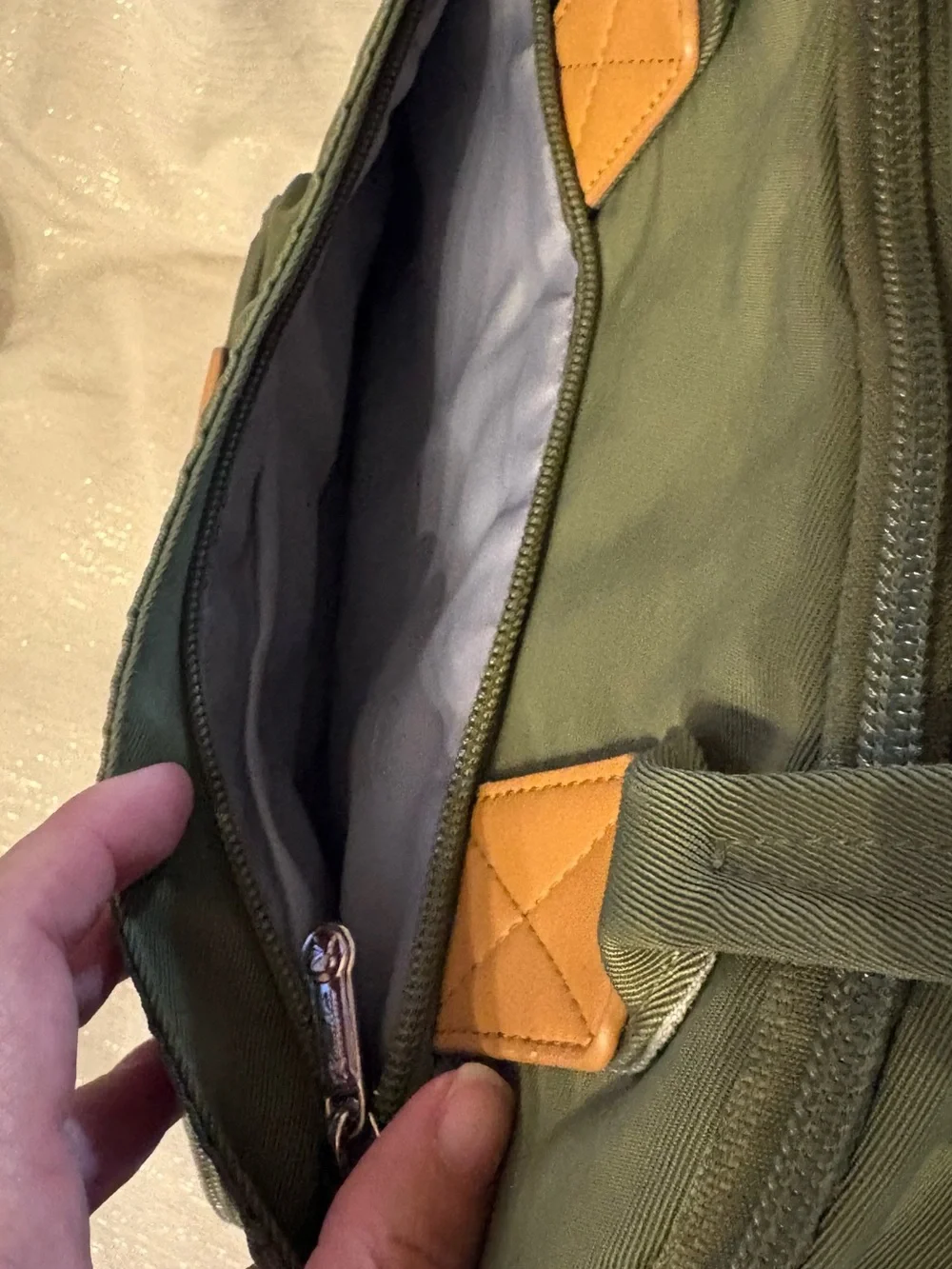 RUVALINO Multifunction Travel Diaper Bag Backpack - Olive / Army Green